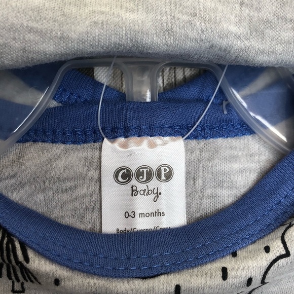 CJP BABY 3-Pc 0-3M Raccoons Foxes Bears OUTFIT NEW - Picture 5 of 10